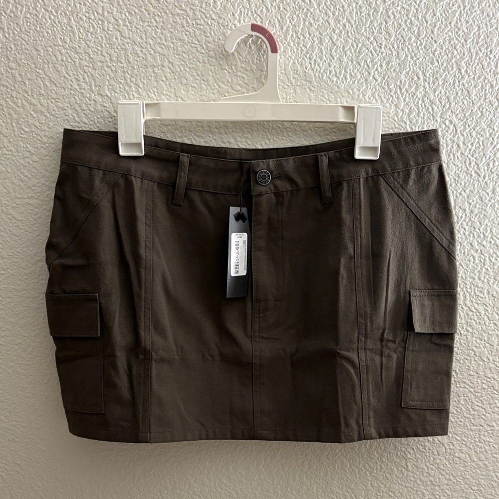 Motel Ajeng skirt in panama dark grey